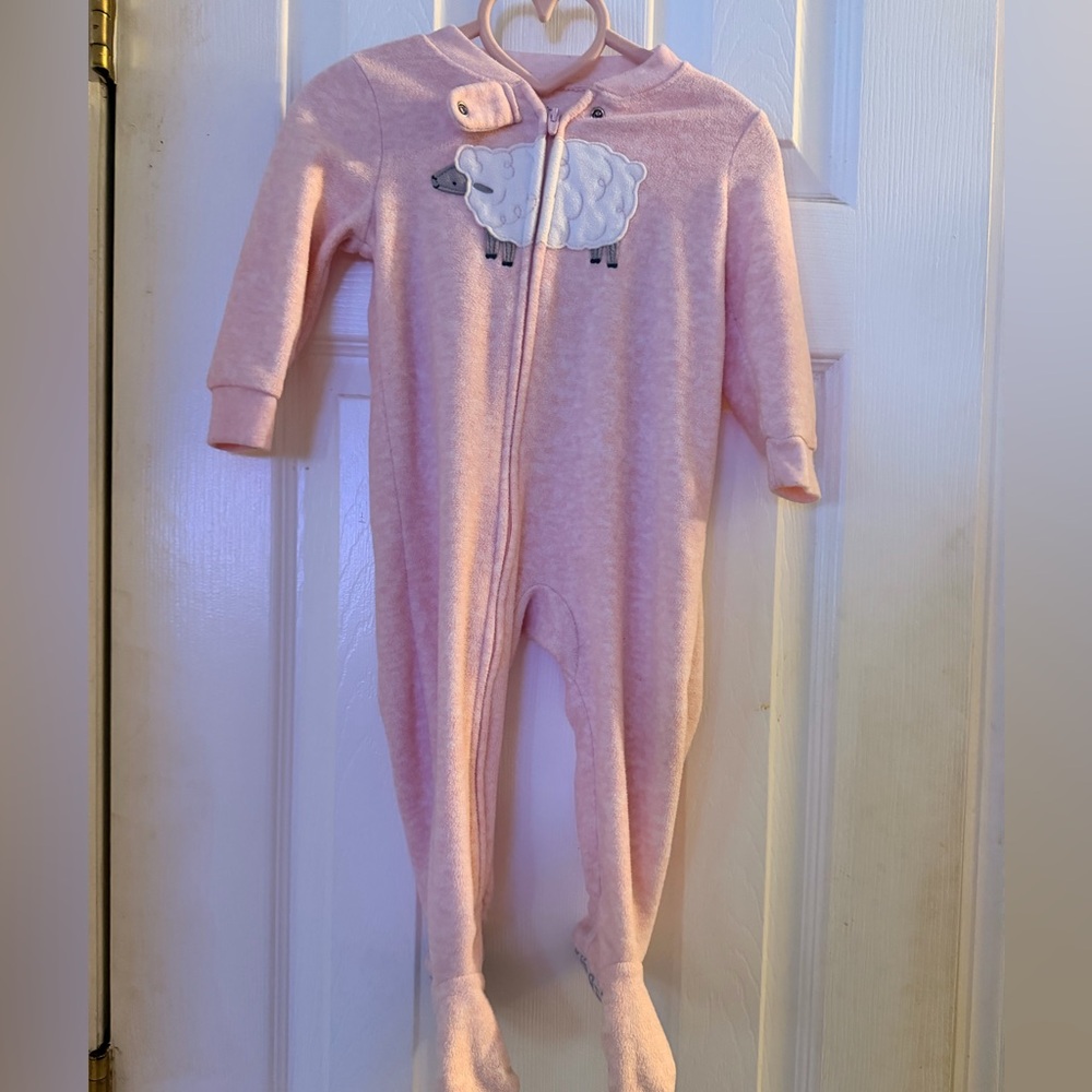 Carter's Soft Pink Sheep Footie